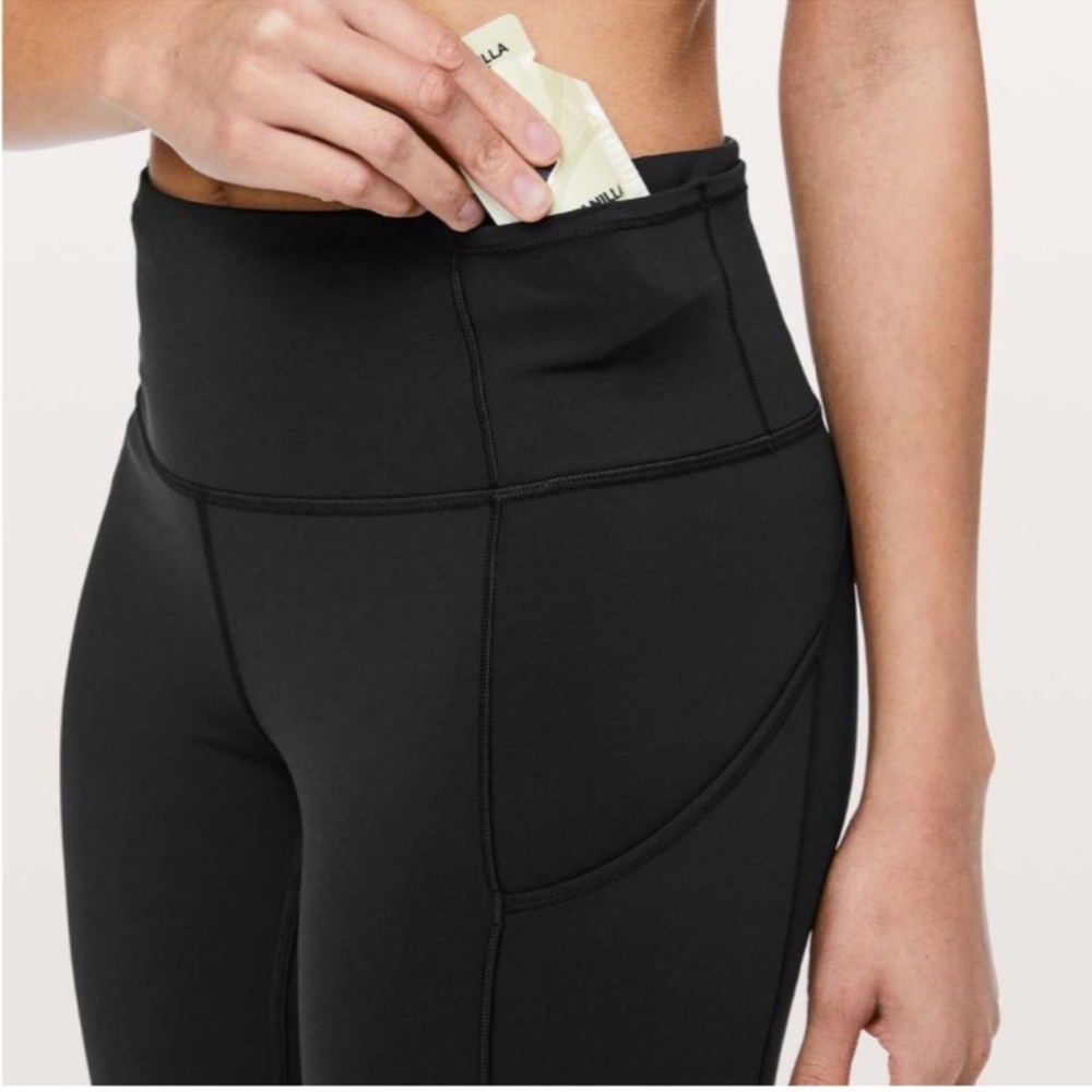 Lululemon Fast and Free 25” Tight Black Size 12 - Picture 3 of 9
